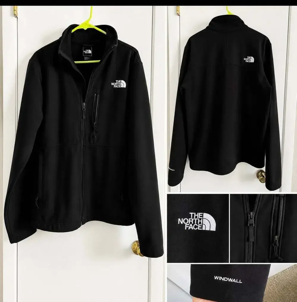 The North Face Men's WindWall Apex Bionic Softshell Jacket Black Medium